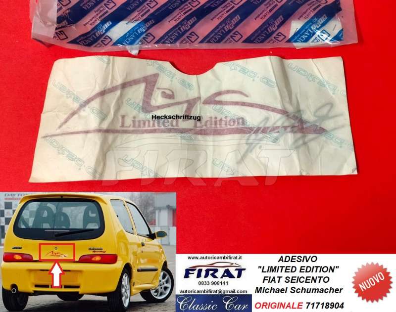 ADESIVO FIAT SEICENTO LIMITED EDITION (71718904)